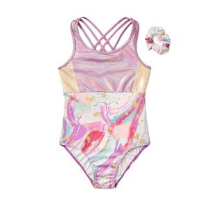 Justice Multicolor Dance Costume with Scrunchie